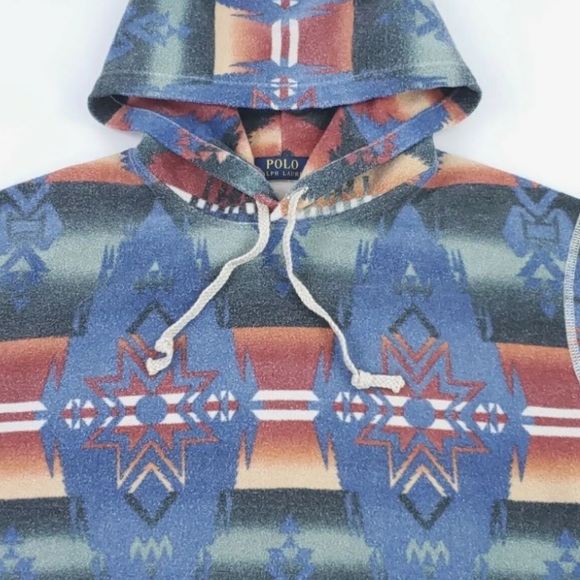Polo Ralph Lauren Aztec Southwestern Hoodie Small - Picture 6 of 7